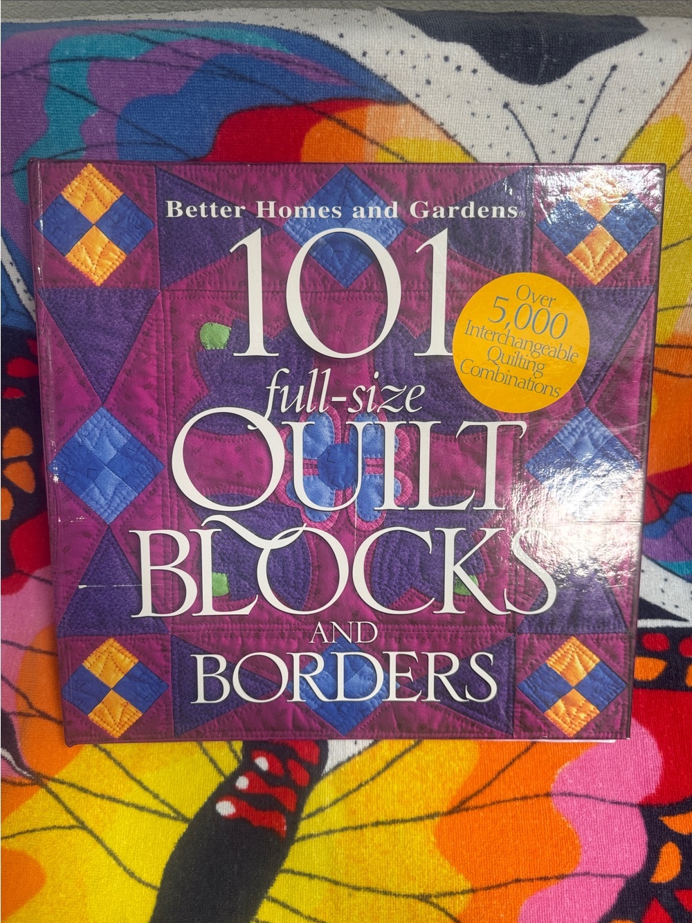 Better Homes and Gardens Purple Quilt Blocks Book with Multicolor Accents